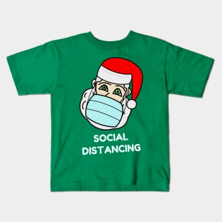 Santa Claus with a face mask - "Social distancing" Kids T-Shirt